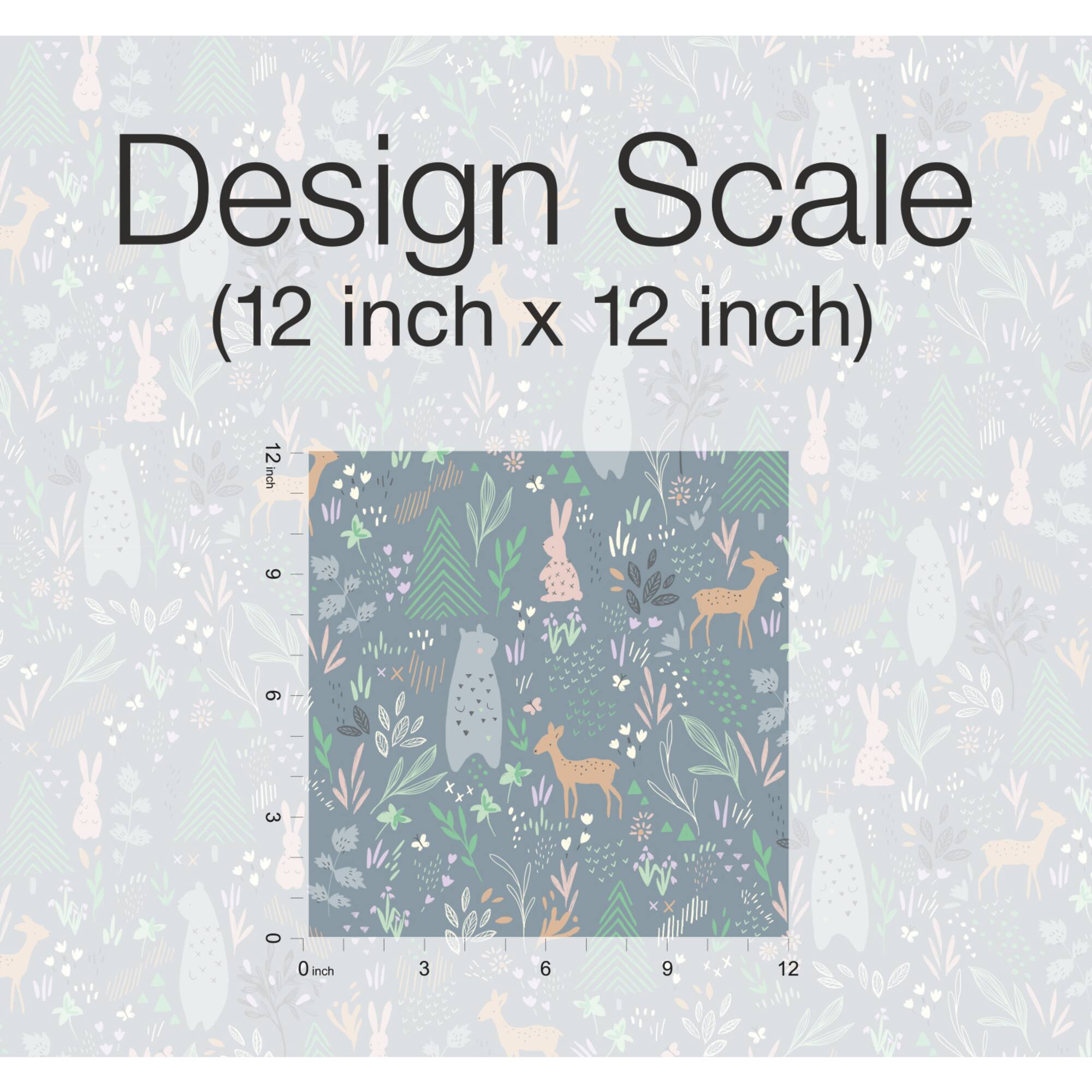 RoomMates Dark Gray Spring Forest Pals Peel & Stick Wallpaper
